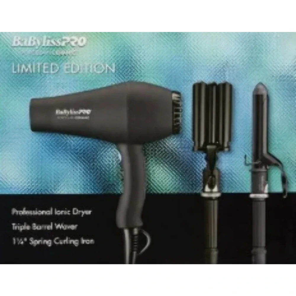 BaBylissPRO Styling Set: Carrera2 Dryer + Triple Barrel Waver + 1.25" Curling Ir - Picture 1 of 1